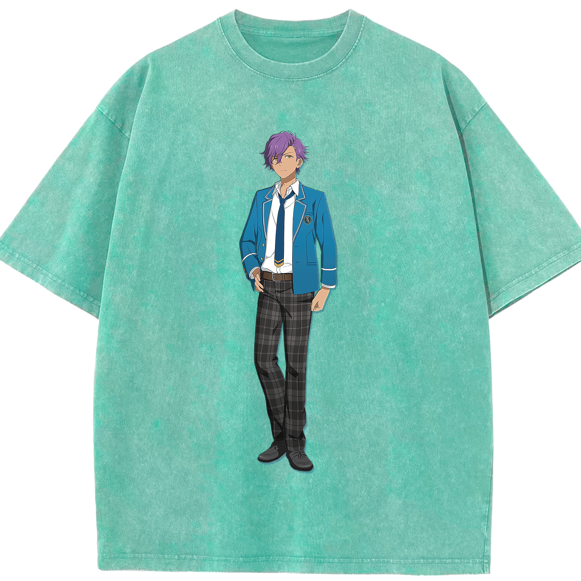 （画像用） あんさんぶるスターズ! Ensemble Stars 綿100% ヴィンテージ風 半袖Tシャツ（フロントプリント）